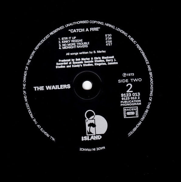 Bob Marley & The Wailers : Catch A Fire (LP, Album)