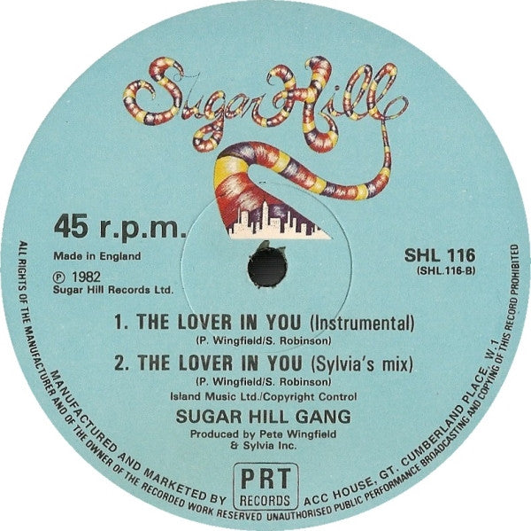 Sugarhill Gang : The Lover In You (12", Single)