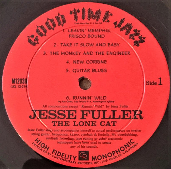 Jesse Fuller : The Lone Cat (LP, Album, Mono)