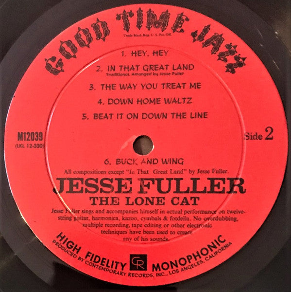 Jesse Fuller : The Lone Cat (LP, Album, Mono)