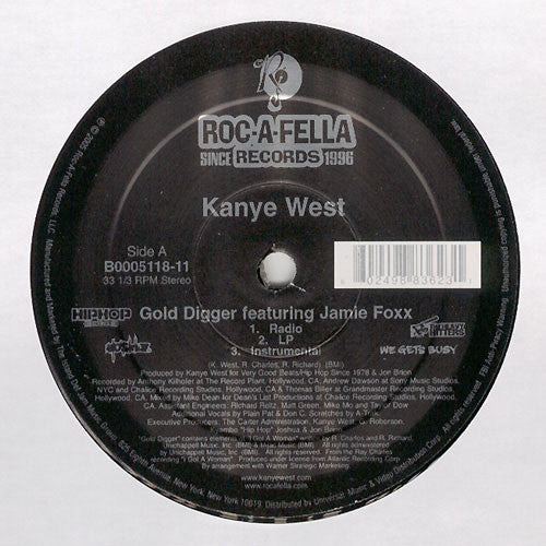 Kanye West : Gold Digger (12", Single)