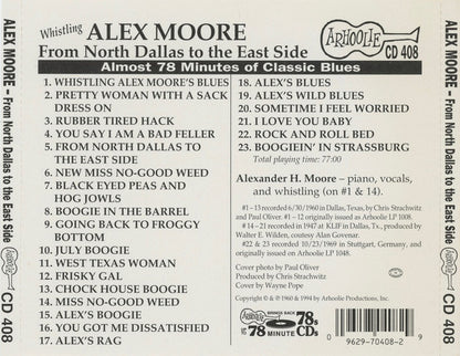Whistlin' Alex Moore* : From North Dallas To The East Side (CD, Comp)