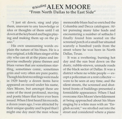 Whistlin' Alex Moore* : From North Dallas To The East Side (CD, Comp)