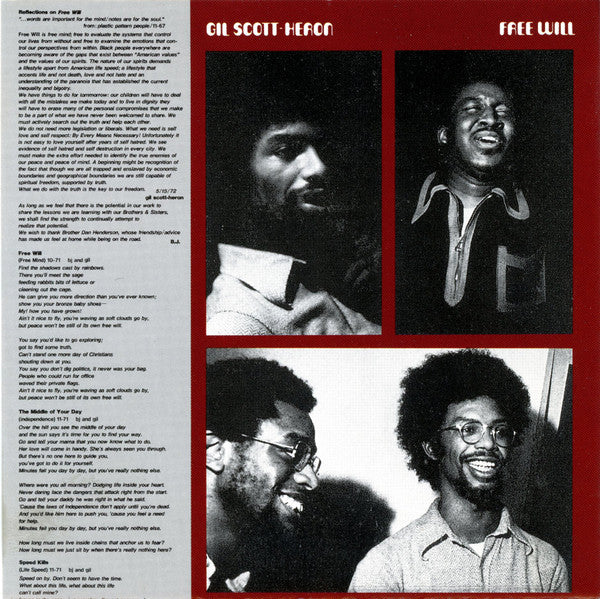 Gil Scott-Heron : Free Will (CD, Album)