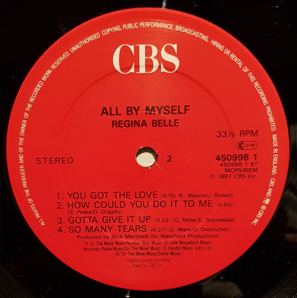 Regina Belle : All By Myself (LP, Album)
