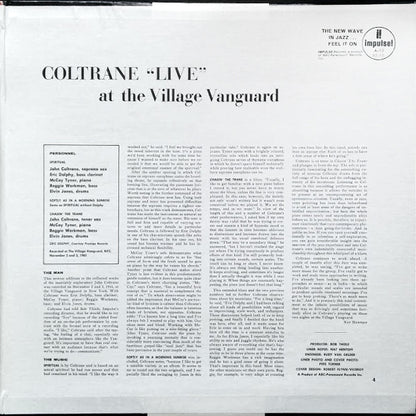 Coltrane* : "Live" At The Village Vanguard (LP, Album, RE, Gat)