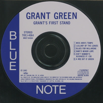 Grant Green : Grant's First Stand (CD, Album, RE)