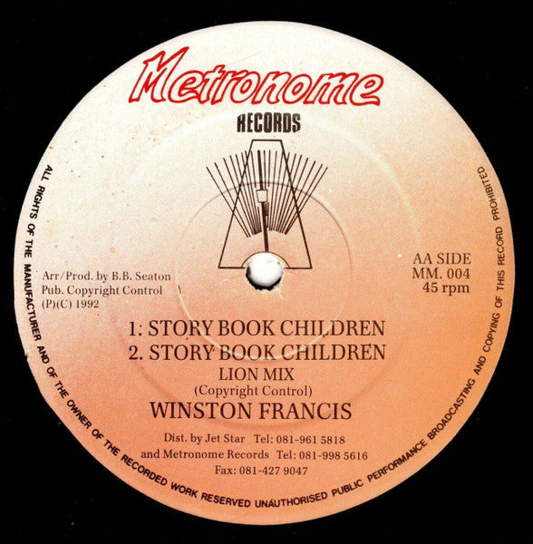 Winston Francis : Wonderful Sound / Story Book Children (12")