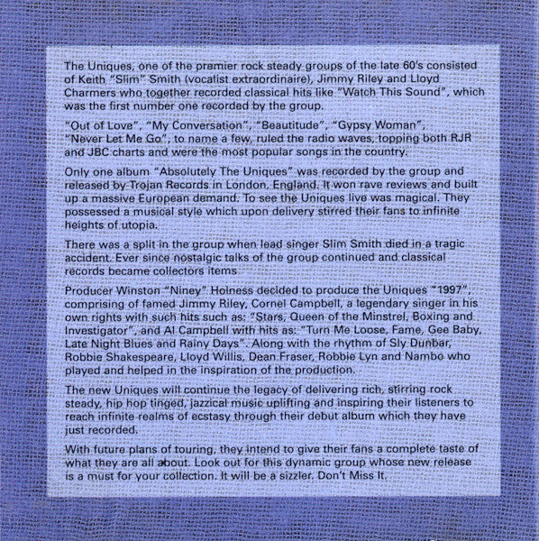 The Uniques : The Uniques (CD)
