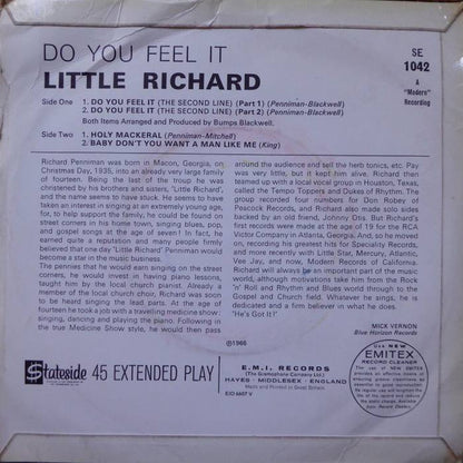 Little Richard : Do You Feel It (The Second Line) (7", EP, Mono)