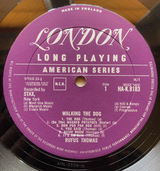 Rufus Thomas : Walking The Dog (LP, Album, Mono)