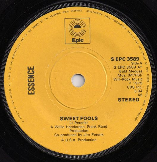 Essence (30) : Sweet Fools (7")