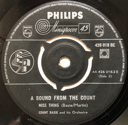 Count Basie Orchestra : A Sound From The Count (7", EP, Mono)