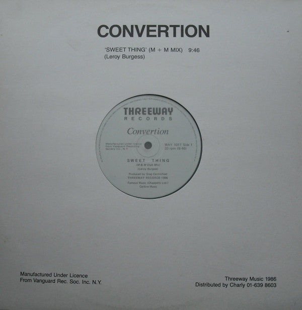 Convertion : Sweet Thing (12")