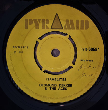 Desmond Dekker & The Aces / Beverley's All Stars : Israelites / The Man (7", Single, Yel)