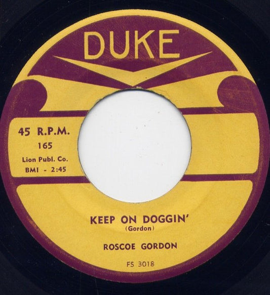 Rosco Gordon : Keep On Doggin' / Bad Dream (7", Single)
