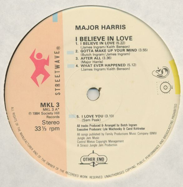 Major Harris : I Believe In Love (LP, Album)