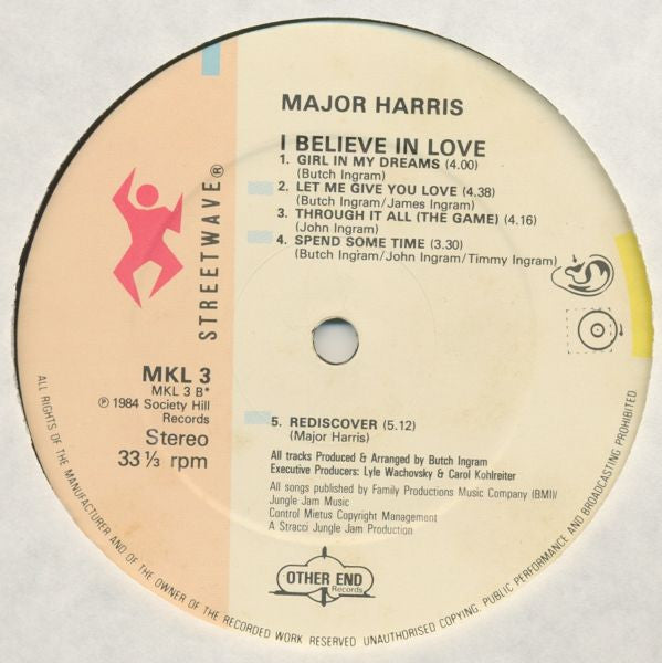 Major Harris : I Believe In Love (LP, Album)