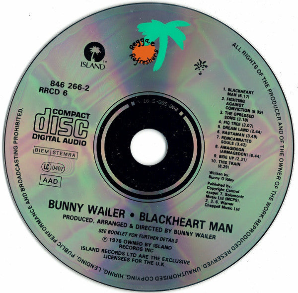 Bunny Wailer : Blackheart Man (CD, Album, RE)