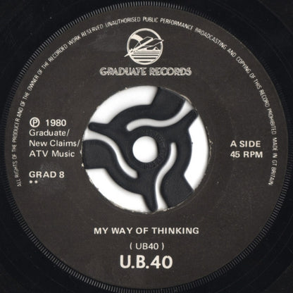 UB40 : My Way Of Thinking / I Think Its Going To Rain Today (7", Single)