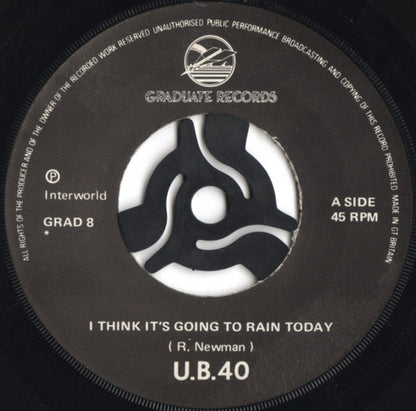 UB40 : My Way Of Thinking / I Think Its Going To Rain Today (7", Single)