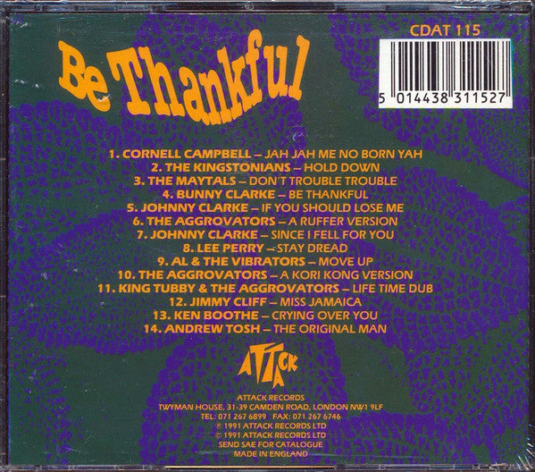 Various : Be Thankful (CD, Comp)