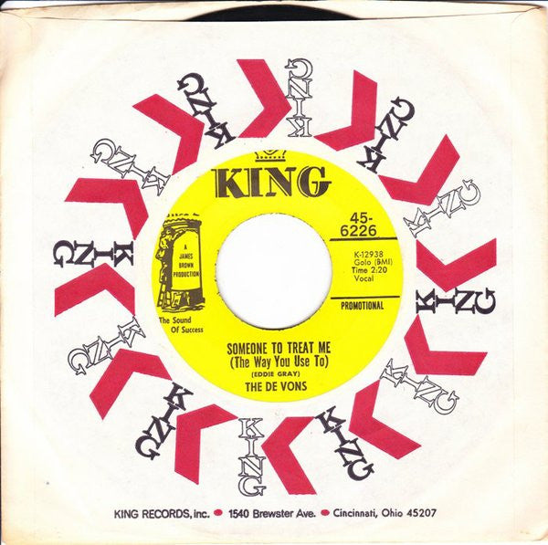 The De Vons : Someone To Treat Me (The Way You Use To) (7", Promo)