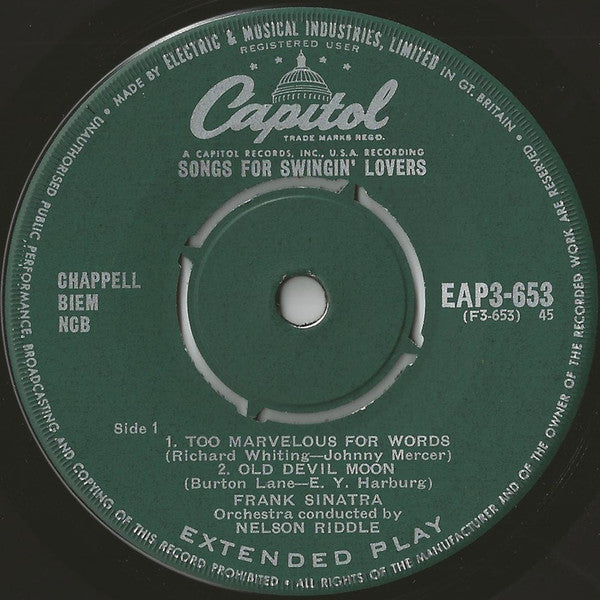 Frank Sinatra : Songs For Swingin' Lovers! (Part 3) (7", EP)