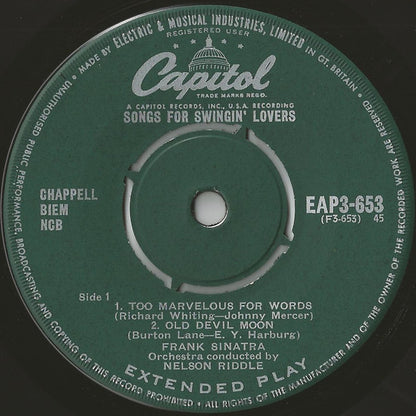 Frank Sinatra : Songs For Swingin' Lovers! (Part 3) (7", EP)