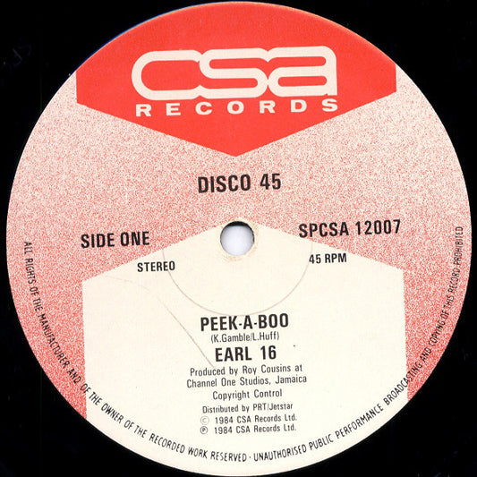 Earl Sixteen : Peek-A-Boo / Julia (12")