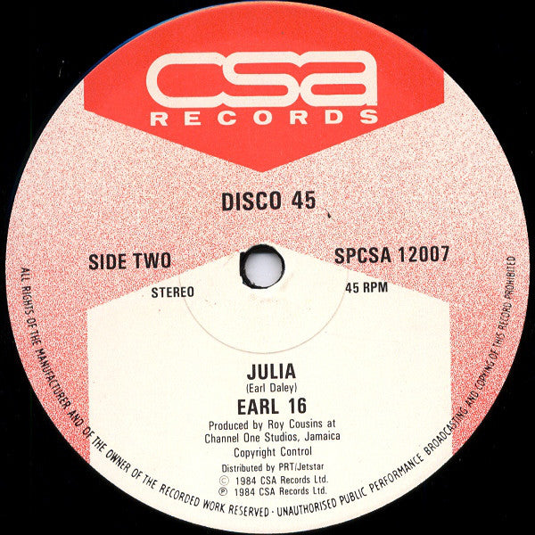 Earl Sixteen : Peek-A-Boo / Julia (12")