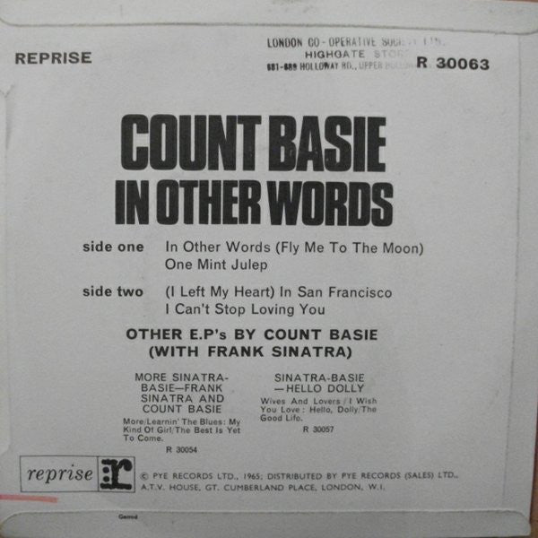 Count Basie : In Other Words (7", EP)