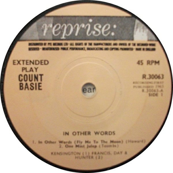Count Basie : In Other Words (7", EP)