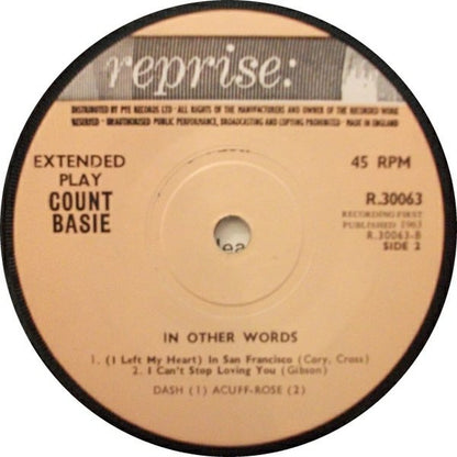 Count Basie : In Other Words (7", EP)