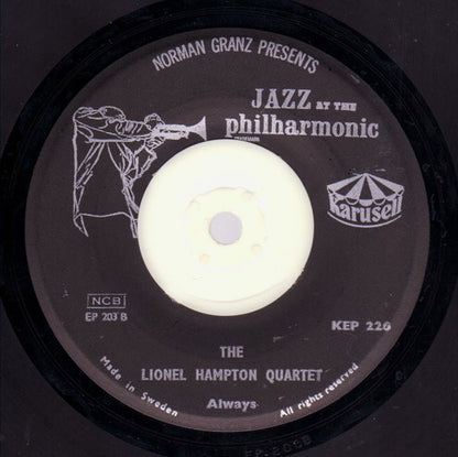 Lionel Hampton And His Quartet : The Lionel Hampton Quartet (7", EP)