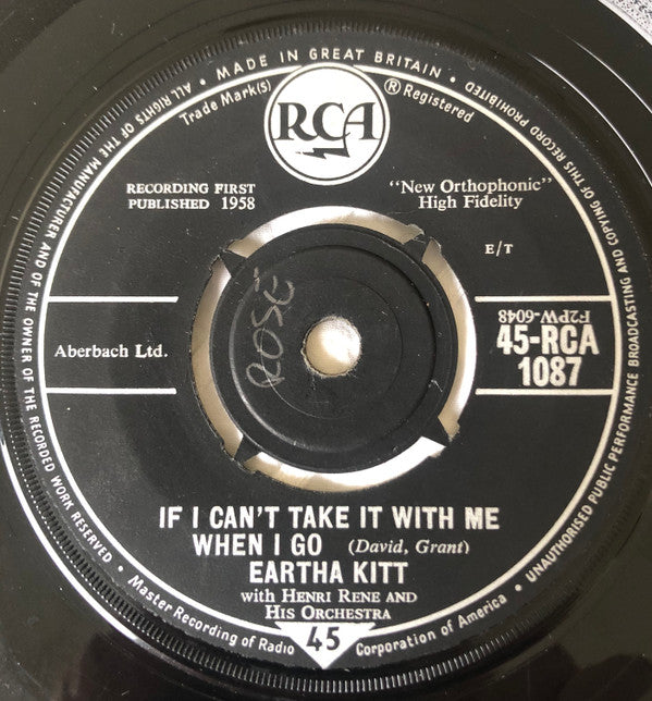 Eartha Kitt With Henri René And His Orchestra : Just An Old-Fashioned Girl (7", RE, RP, 4-P)