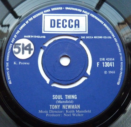 Tony Newman : Soul Thing (7", Single)