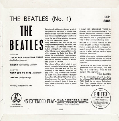 The Beatles : The Beatles No. 1 (7", EP, Mono, RP)