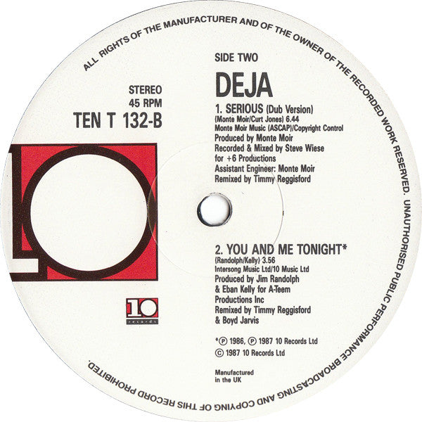 Déjà : Serious (12", Single)