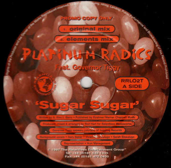 Platinum Radics feat. Governor Tiggy : Sugar Sugar (12", Promo)