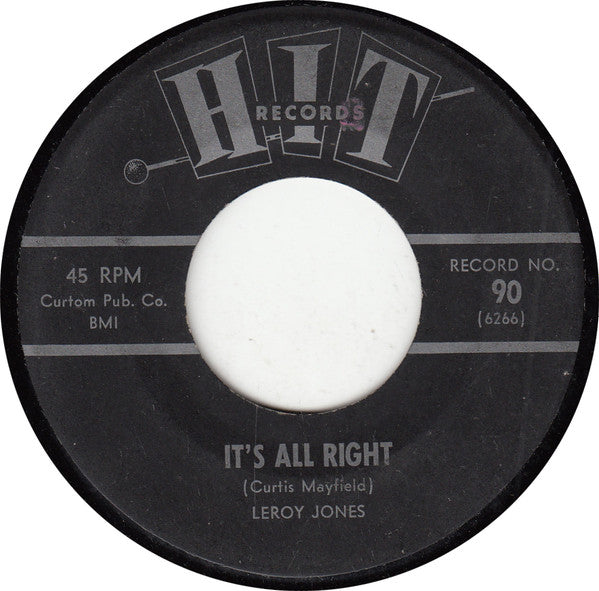 Leroy Jones (6)  /  Connie Dee : It's All Right / She's A Fool (7")