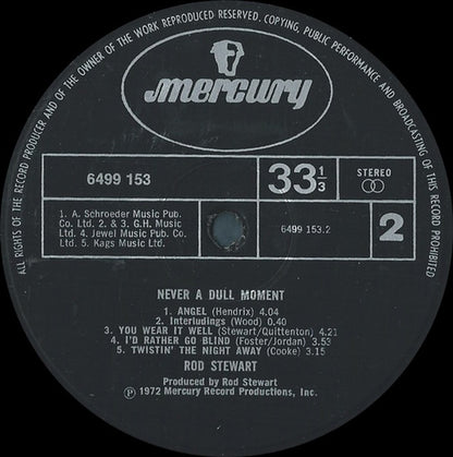 Rod Stewart : Never A Dull Moment (LP, Album, Gat)