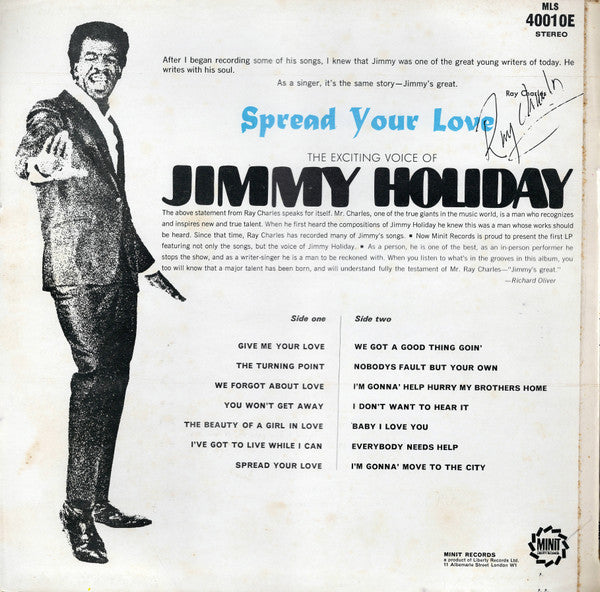 Jimmy Holiday : Spread Your Love (LP, Album)