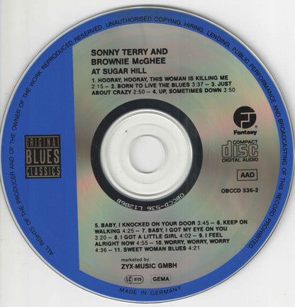 Sonny Terry And Brownie McGhee* : At Sugar Hill (CD, Album, RE, RM)
