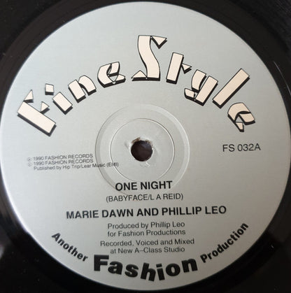 Marie Dawn And Phillip Leo : One Night / We Belong Together (12")