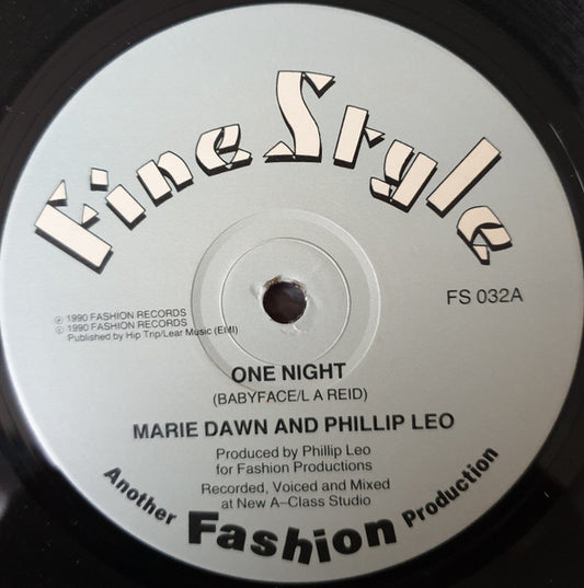 Marie Dawn And Phillip Leo : One Night / We Belong Together (12")
