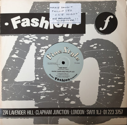 Marie Dawn And Phillip Leo : One Night / We Belong Together (12")