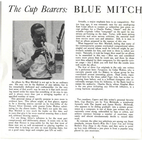 Blue Mitchell : The Cup Bearers (CD, Album, RE, RM)