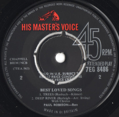 Paul Robeson : Best Loved Songs (7", EP, RP, Kno)