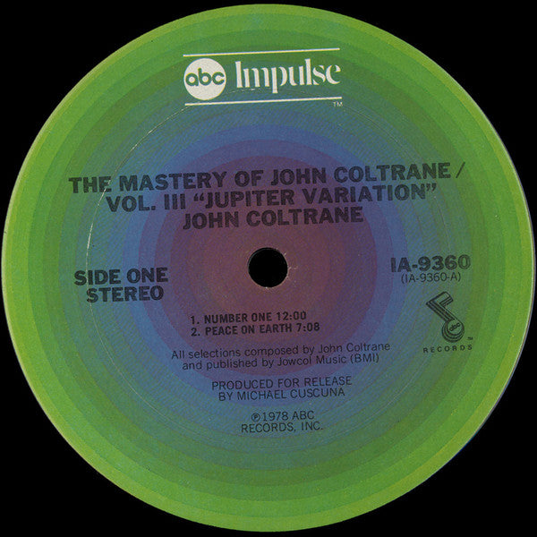 John Coltrane : The Mastery Of John Coltrane / Vol. III "Jupiter Variation" (LP, Album)